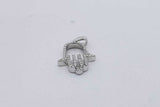 18k White Gold Diamond Hamsa Pendant 1.4 Grams Eb0526lorsa