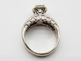 Approx. 3.0 Ctw Diamonds 14k White Gold 12.3g Ring Size 8.5 Do0724owxzde