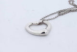 Tiffany & Co . Elsa Peretti Open Heart Pendant Sterling Silver 16 Inch Eb226rxde
