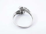 0.26 Cttw Diamond & 14k White Gold Swirl Ring 4 Grams Size 11 Fw0925lczdu9