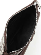 Coach Ashton Wristlet In Oak & Maple Signature Jacquard Fw0726pzdu