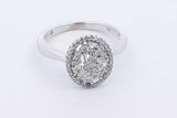 0.64cttw Diamond Ring In 14k White Gold 3.1 Grams Size 7 Eb0226lrxdu