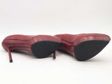 Yves Saint Laurent Rive Gauche Leather Pumps Red Size 7.5 Aa1025pzsa