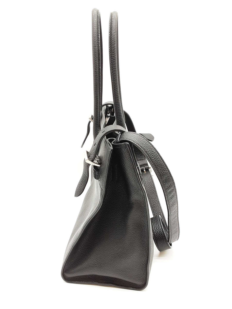 Prada Black Leather Buckle Tote Bag Sd0425irzde