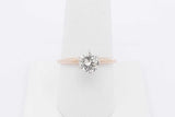 1.0ctw Diamond Solitaire Ring In 14k Yellow Gold 2.5 Grams Size 8 Eb0326lcrxsa