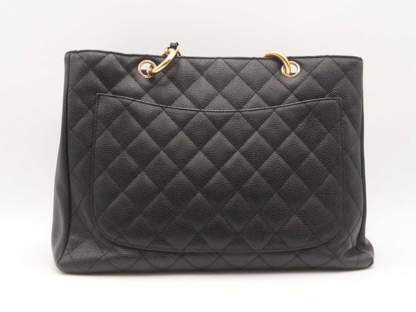 Chanel Black Quilted Caviar Grand Shopper Tote Bag Sd0825wozxsa