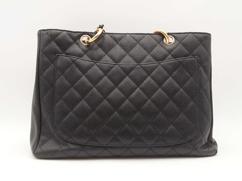 Chanel Black Quilted Caviar Grand Shopper Tote Bag Sd0825wozxsa