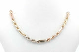 14k Tricolor Gold Rope Chain Necklace 21 Grams 24 Inch Eb1026loxzsa
