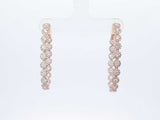 4.42 Cttw Diamond & Rose Gold Inside Out Hoop Earrings 8.7 Grams Fw0826orxzd7