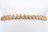 Diamond Tennis Bracelet In 14k Yellow Gold 13.4 Grams 6.75 Inch Eb0924ixzdu