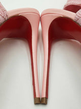 Christian Louboutin Cheminene 120 Sock Booties In Pink Size 8.5 Fw0826lxzdu