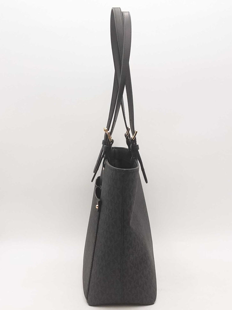 Michael Kors Jet Set Medium Black Handbag Aa0725rzsa
