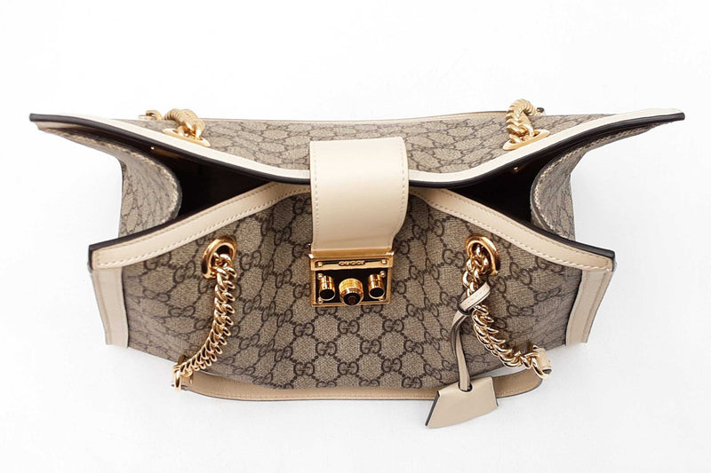 Gucci Medium Padlock Tote In Gg Supreme Monogram Coated Canvas Fw1125prrdu