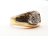 10k Yellow Gold 6.9g .43cttw Size 10.75 Diamond Cluster Ring Lh0624wxzde