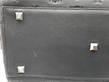 Mcm Ottomar Essential Black Logo Embossed Leather Boston Bag Do0825orxde