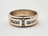 Approx 0.55 Ctw Diamonds 14k Wg 7.4g Ring Size 9.75 Do0724wxzde