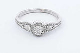 1.2ctw Diamond Ring In 10k White Gold 2.5 Grams Size 7 Eb0525ocxdu