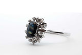 14k White Gold 3.5g Diamond Starburst Cluster Ring Size 11 Lh1225oixde