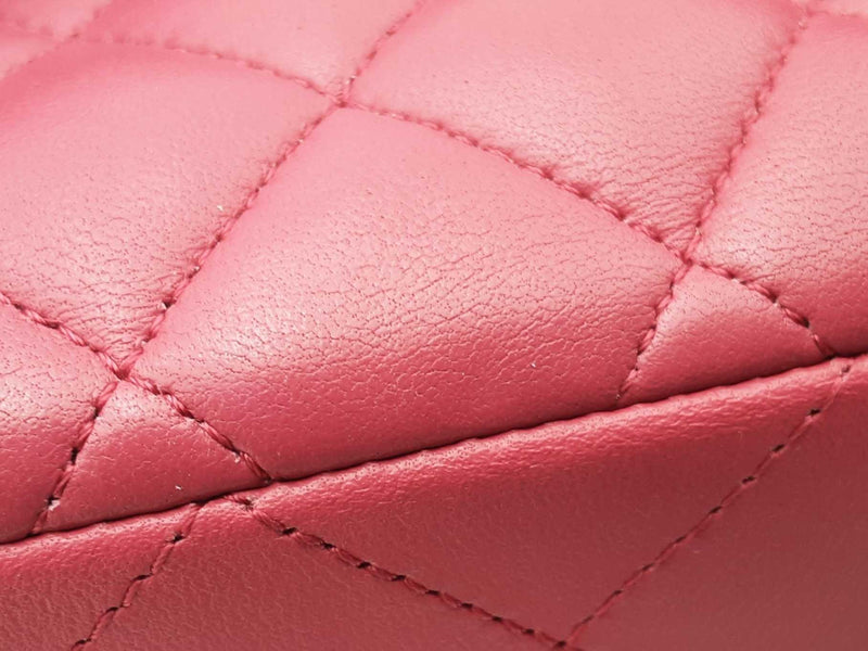 Chanel Medium Double Flap Pink Lambskin Handbag Aa0525wezxsa