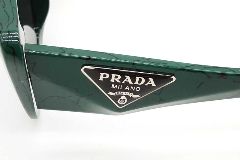 Prada Spr 13z Cat Eye Green Marble Sunglasses Eb1225cxde