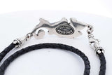 King Baby 925 Feather Double Leather Wrap Bracelet 30.1 Grams Eb0824rxsa