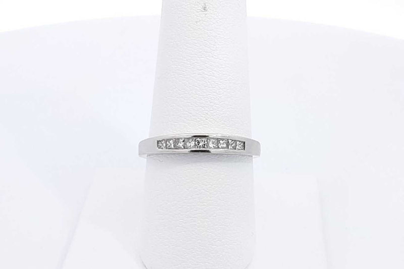 Approx. 0.27ctw Diamond Ring In 14k White Gold 2 Grams Size 7.75 Eb1224lorsa