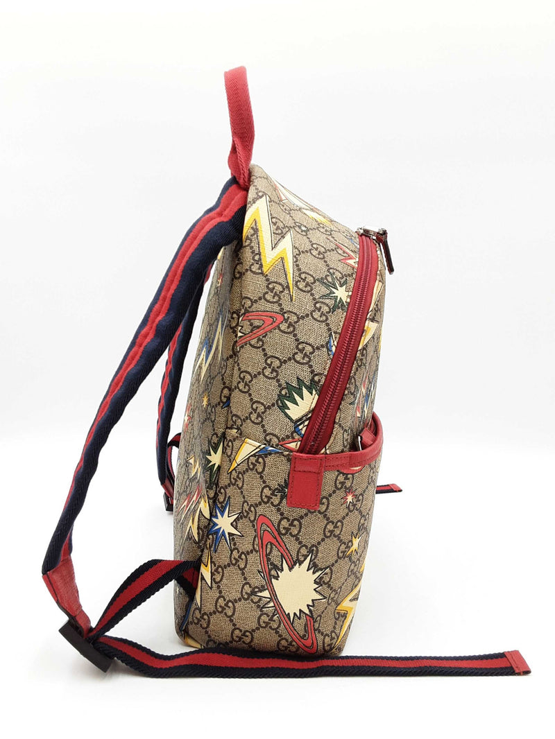 Gucci Kids Backpack In Gg Supreme Space Coated Canvas Fw0626wrzdu