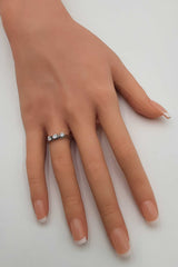 0.30 Cttw Diamond & 14k White Gold 3-stone Ring 2.2 Grams Size 5 Fw0426ozxdu