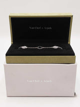 Van Cleef & Arpels Alhambra Bracelet 18k Gold Diamond & Onyx 7.5 In Fw0426czxzdu