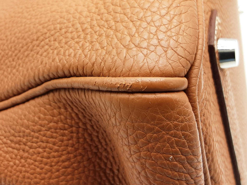 Hermes Birkin 40cm Gold Brown Togo Palladium Handbag Do1024erxzde