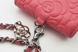 Chanel Camellia Embossed Pink Leather Airpod Pro Case With Chain Eb0626lrxsa