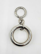 Burberry Grommet Silver-tone Bag Charm & Key Ring Accessory Fw1124crdu