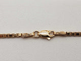 14k Yellow Gold 7.8g Box Chain Necklace 17 In Do0326psxde
