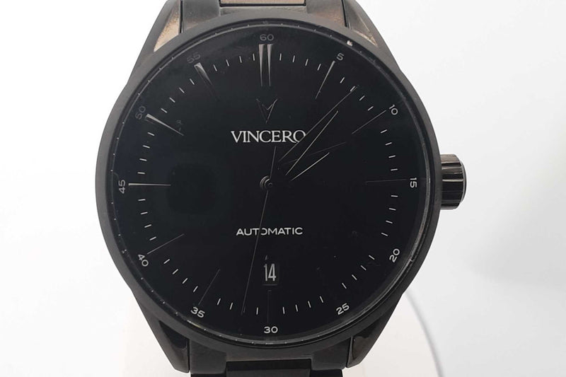 Vincero Icon Automatic Black Dial Stainless Steel Watch 41mm Eb0524crsa