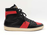 Yves Saint Laurent Sl/10h Court Classic Sneakers  Black & Red Sz 10.5 Fw0126crdu