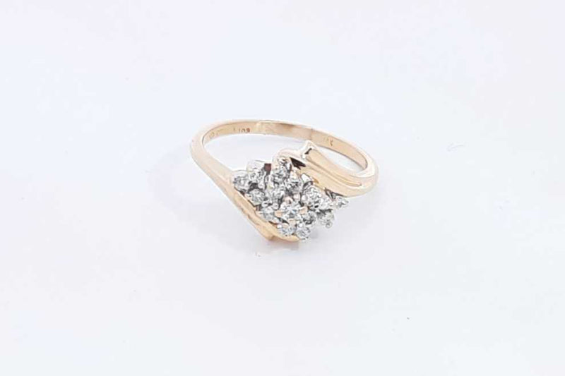 Diamond Ring In 14k Yellow Gold 2.9 Grams Size 6.25 Eb1024crsa