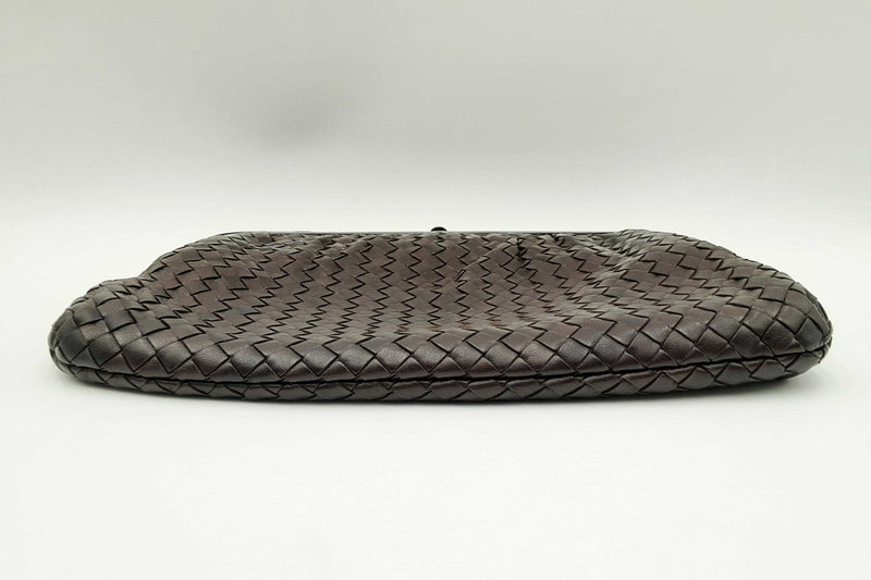 Bottega Veneta Brown Intrecciato Leather Clutch Fw1124oxzdu