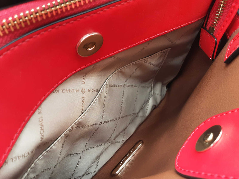 Michael Kors Emilia Dark Sangria Red Pebbled Leather Crossbody Bag Do1025orde