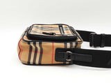 Burberry Paddy Camera Bag In Vintage Check Canvas & Black Leather Fw0826ozxdu