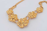 18k Yellow Gold Filigree Flower Necklace 13.1 Grams 16 Inch Eb0226lxxzsa
