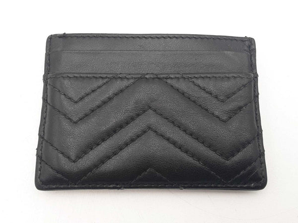 Gucci Marmont Black Leather Card Case Sd0925lzxsa