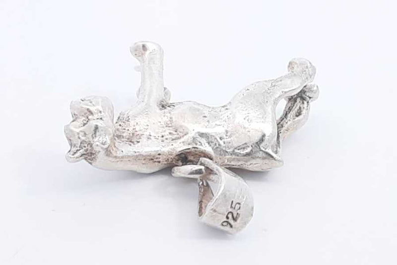 925 Sterling Silver Dog Pendant 9.5 Grams Eb1024rsa