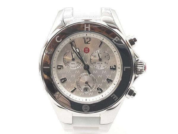 Michele 41 Stainless Steel White Tahitan Jelly Bean Quartz Watch 144020014081