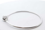 Pandora .925 Silver Snowflake Clasp Bangle Bracelet Lh1025wxde