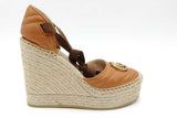 Gucci Gg Marmont Ankle Tie Wedge Espadrilles Size 35.5 Eb0926lrxsa
