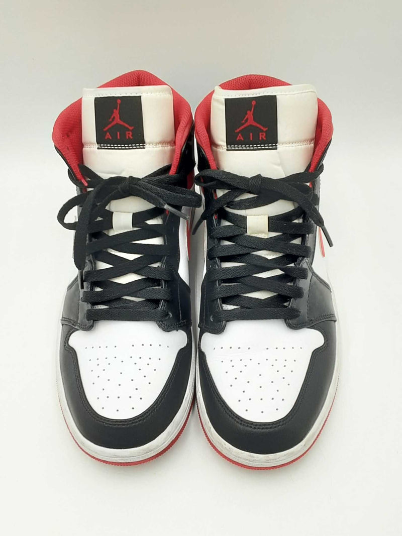 Nike Air Jordan 1 Mid Gym Red Black & White Sneakers Us Size 10 Fw0125rzdu