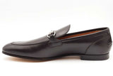 Gucci Jordaan Dark Brown Leather Loafers Size 11 Eb0726oxzsa