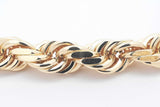 18k Yellow Gold Rope Chain With Diamond Clasp 273.3 Grams 21.5 In Eb0326lcxxzsa