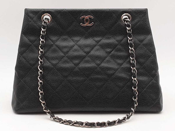 Chanel Caviar Quilted Small Shopping Tote Black Aa1025irzsa