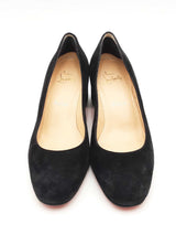 Christian Louboutin Miss Sab 55 Black Suede Pumps Size 37 Eb0426lxzsa
